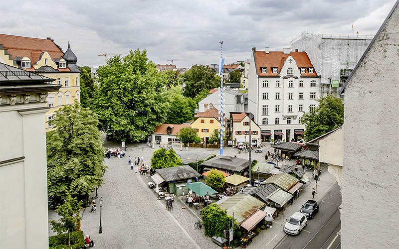Möblierte Wohnung Haidhausen Ausblick Wiener Platz